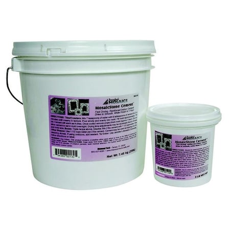 Diamond Tech International Diamond Tech International 411524 Diamond Tech Fast Dry Mosaic Stone Cement; 2 lbs Bucket; White 411524